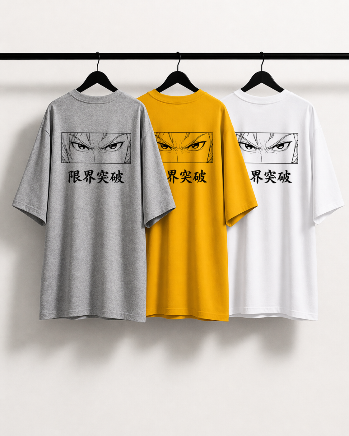 Men's Oversized Breaking Limits Grey T-Shirt