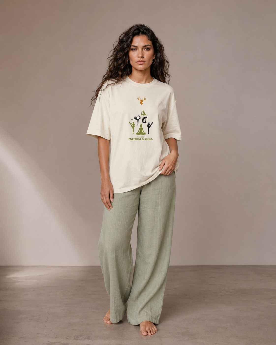 Cotton Oversized T-Shirt Matcha