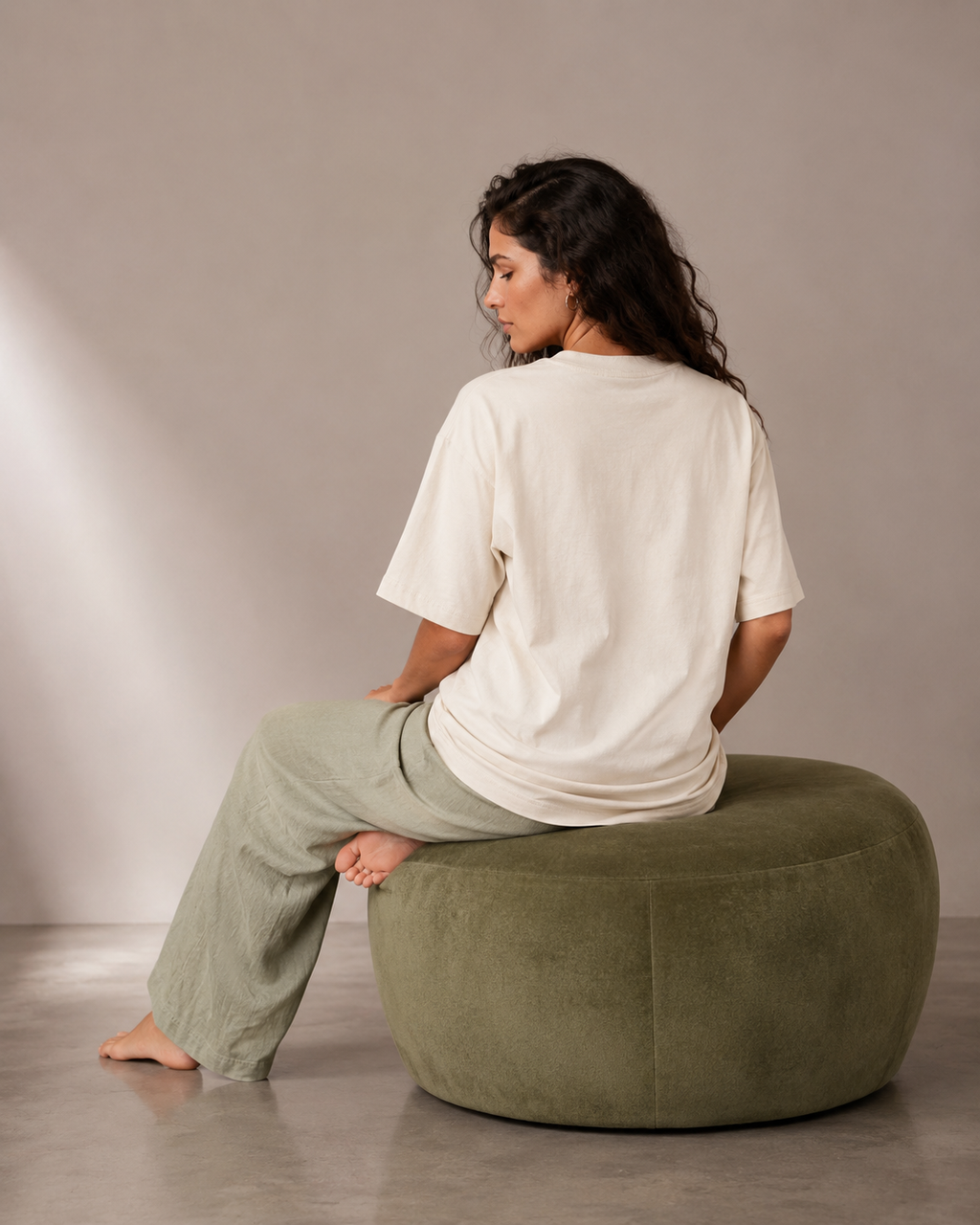 Cotton Oversized T-Shirt Matcha