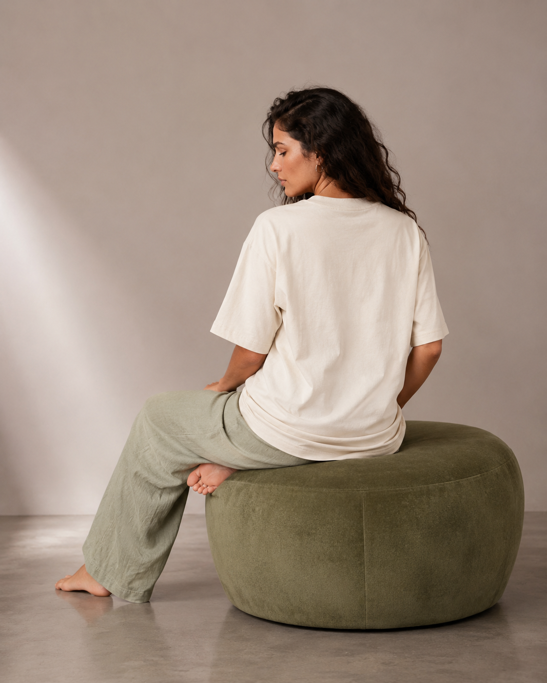 Cotton Oversized T-Shirt Matcha